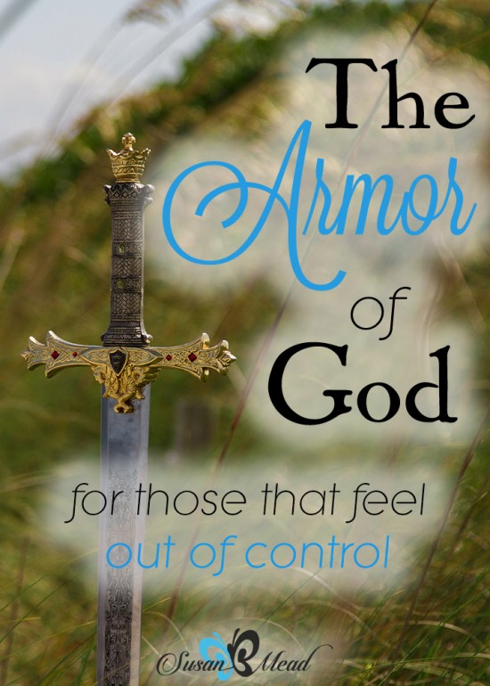 Out of my control. Ever felt that way? Then learn to walk by faith and put on the full armor of God. Don't go to work "naked". Armor Up!